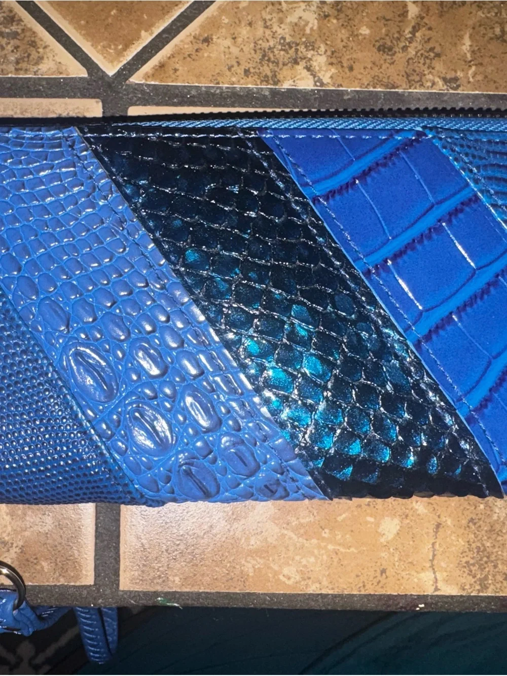 Structured Royal Blue Women's Satchel and Matching Wallet Set